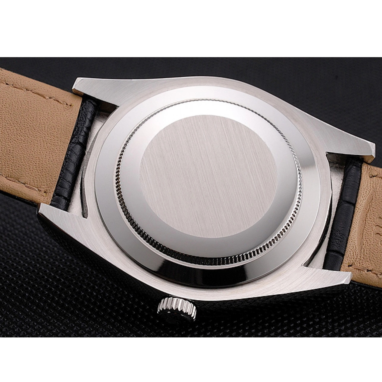 Aaa replica watch Steel Dial Strap Black Sky Dweller Case Leather Rolex Stainless Black 0731